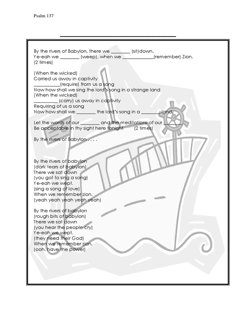 Worksheet Rivers of Babylon PDF | PDF