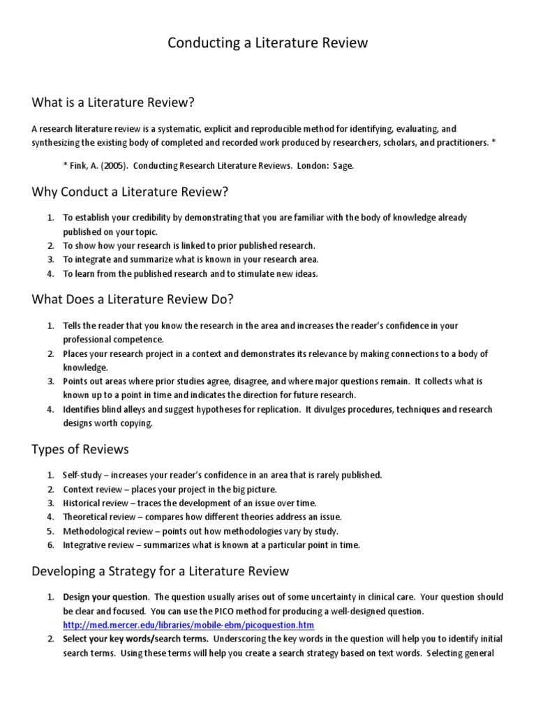Conducting A Literature Review PDF | PDF | Justification | Science
