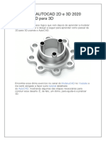 TUTORIAL AUTOCAD 2D e 3D 2020