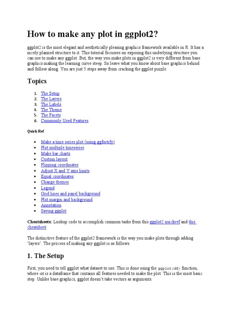 How To Make Any Plot in Ggplot2?: Topics | PDF | Cartesian Coordinate ...