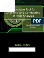 Innovative Tool For Checking and Conducting of Item Analysis