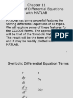Solution of Differential Equations With MATLAB