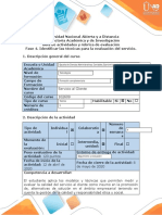 Guía de actividades y rúbrica de evaluación - Fase 4. Identificar las técnicas para la evaluación del Servicio.docx