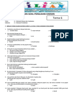 Soal Tematik Kelas 2 SD Tema 6 Subtema 4 Merawat Tumbuhan Dan Kunci Jawaban PDF