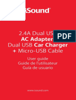 2.4A Dual USB Dual USB: AC Adapter, Car Charger + Micro-USB Cable