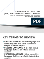 Theories of FLA and SLA (Eng. ELT 2)