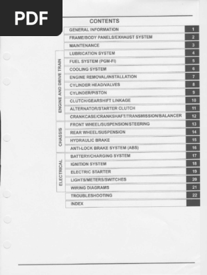 Honda CBR250R (2011) Service Manual | PDF