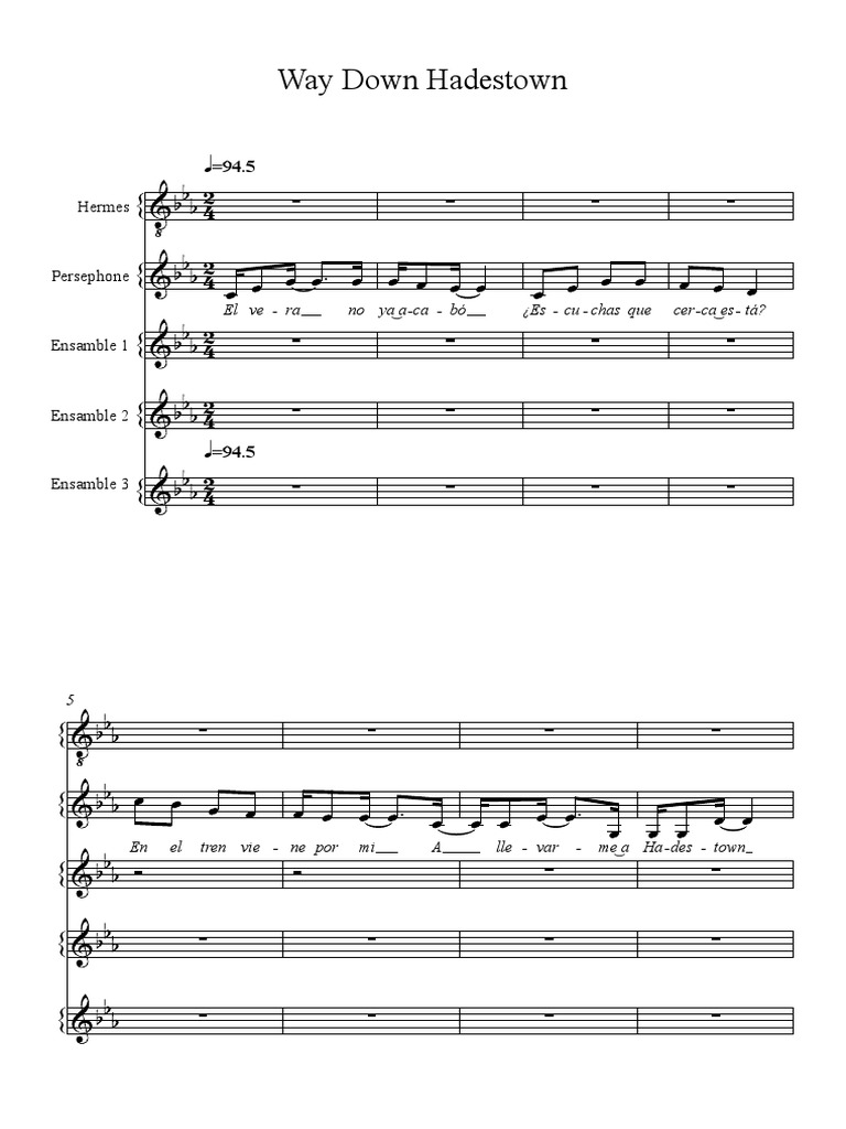 Way Down Hadestown Solo PDF | PDF