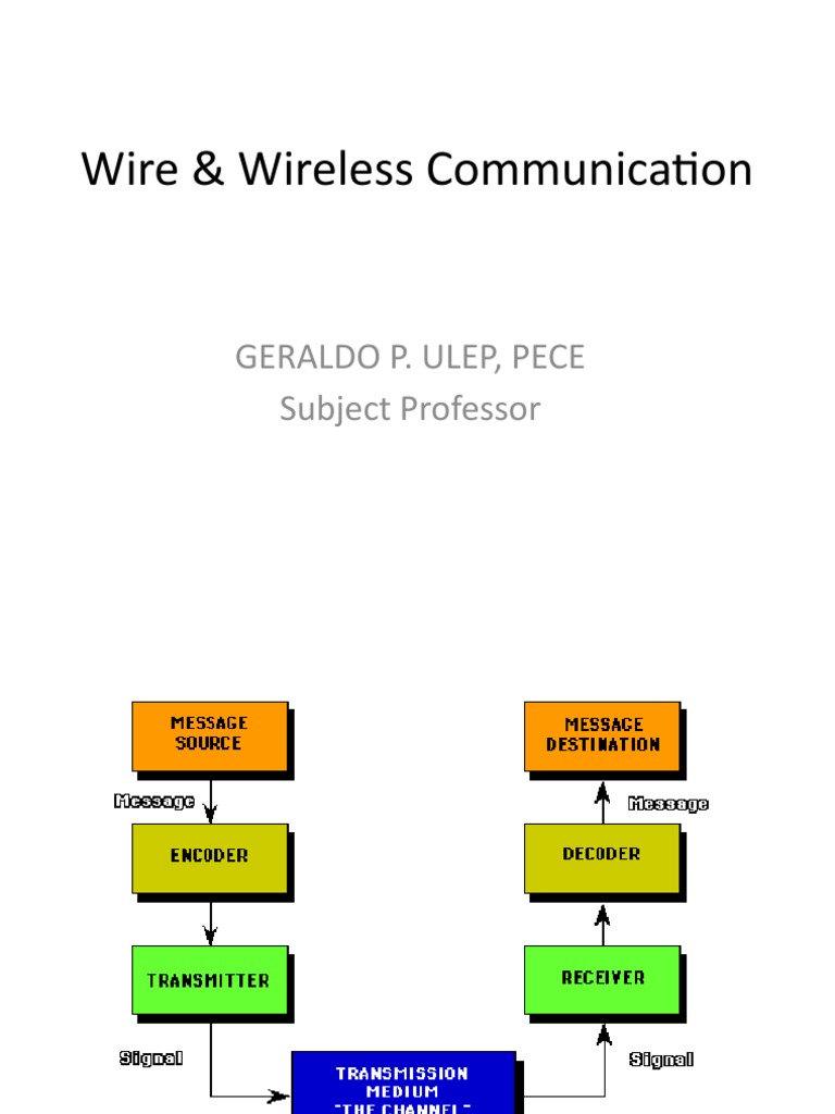Wired and Wireless Communication Overview | PDF | Wireless Lan ...