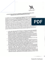 Acta de entrega de John Jairo Lozano