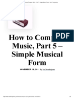 How To Compose Music, Part 5 - Simple Musical Form - Art of Composing PDF