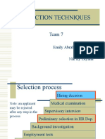 Selection Techniques: Team 7