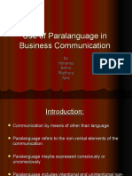 Use of Paralanguage in Business Communication