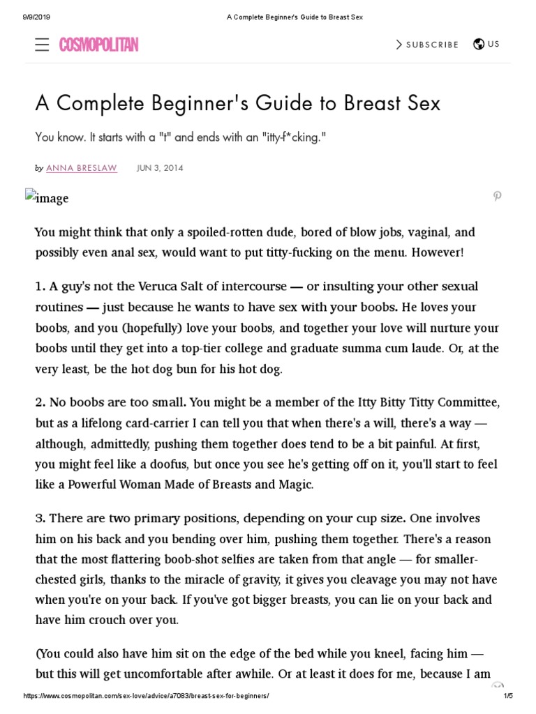 A Complete Beginners Guide To Breast Sex PDF Sexual Intercourse Breast image