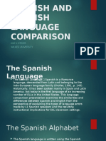 Spanish and English Language Comparison PPT 2
