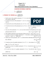 Polynomial Extra Questions (Student Copy)