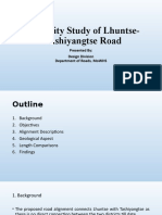 Feasibility Study of Lhuntse-Trashiyangtse Road