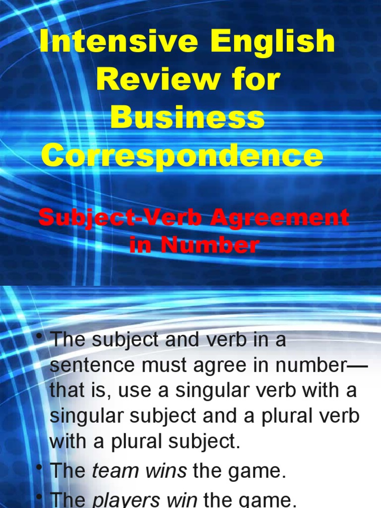 01) Intensive English Review For Business Correspondence PDF