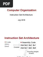 Computer Organization: Instruction Set Architecture