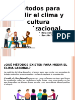 Métodos para Medir El Clima y Cultura Organizacional