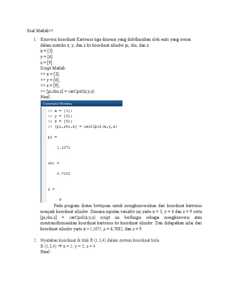 Soal Matlab Pdf
