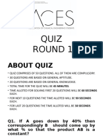 ACES QUIZ (Round 1) AA