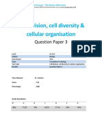 Cell Division, Cell Diversity & Cellular Organisation: Question Paper 3