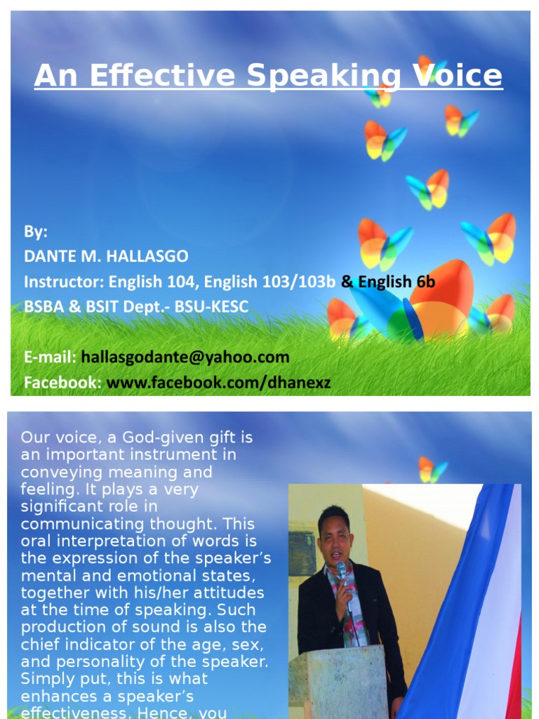 8) An Effective Speaking Voice Chapter VI PDF