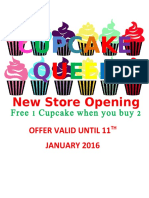 New Cupcake Queen Store Opening with Free Cupcake Offer