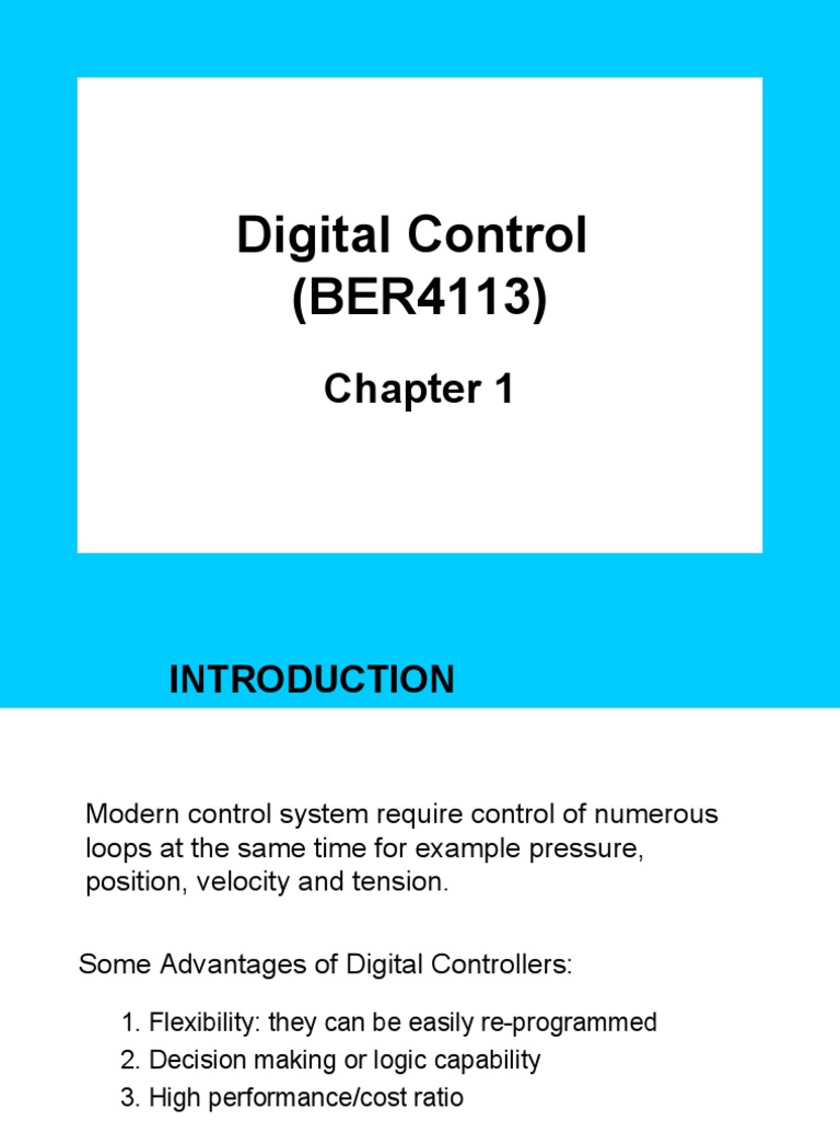 Digital Control (BER4113) | PDF | Discrete Time And Continuous Time ...