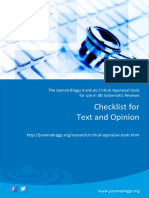 JBI Critical Appraisal-Checklist For Text and Opinion PDF