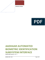 Uidai Uidai: Aadhaar Automated Biometric Identification Subsystem Interface