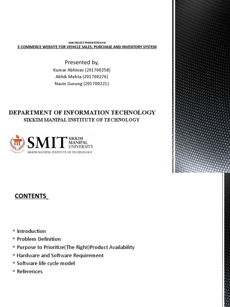 Presented By,: Department of Information Technology | PDF | E Commerce ...