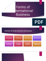 Forms of International Business