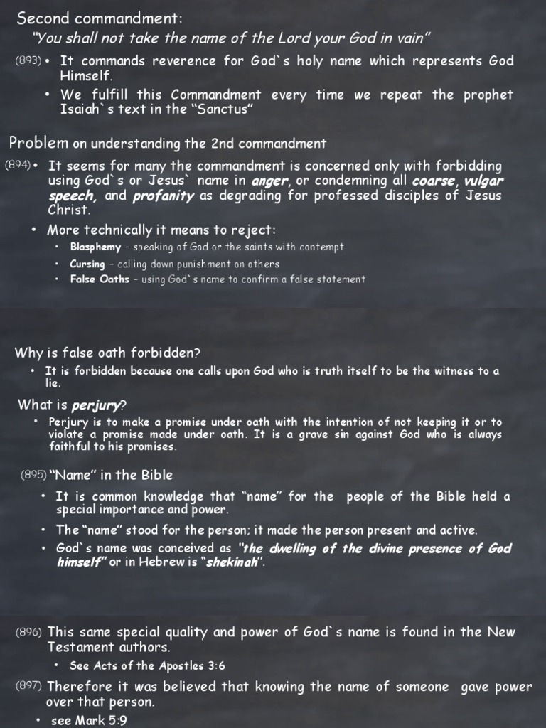 2nd and 3rd Commandments | PDF | Sabbath In Christianity | God The Father