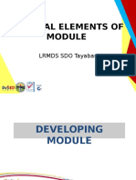 General Elements Of: LRMDS SDO Tayabas