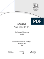 Savings You Can Do It!: Training of Trainers Toolkit