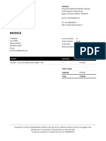 Invoice: Product Quantity Price