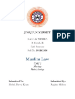 Family Law 2 (Muslim Law) Unit 2