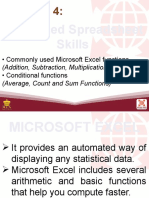 LESSON 4-Advanced Spreadsheet Skills