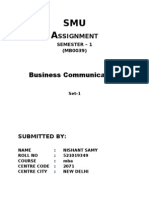 SMU A: Business Communication
