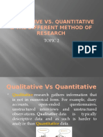 Qualitative vs. Quantitative & The Different Method of Research