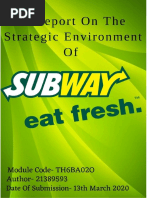 Subway's Sustainability and CSR Evaluation | PDF | Corporate Social ...