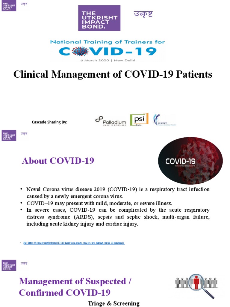 COVID-19 Patient Management Guidelines | PDF | Sepsis | Medical Specialties