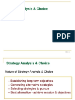 Strategy Analysis & Choice