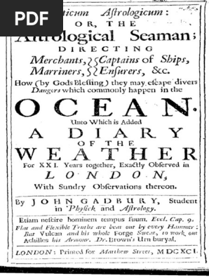 Book 1641 John Gadbury Nauticum Astrologicum Elections For Ships Travel Pdf Astronomy Science Mathematics