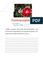 Contraception: Your Name - Section Code