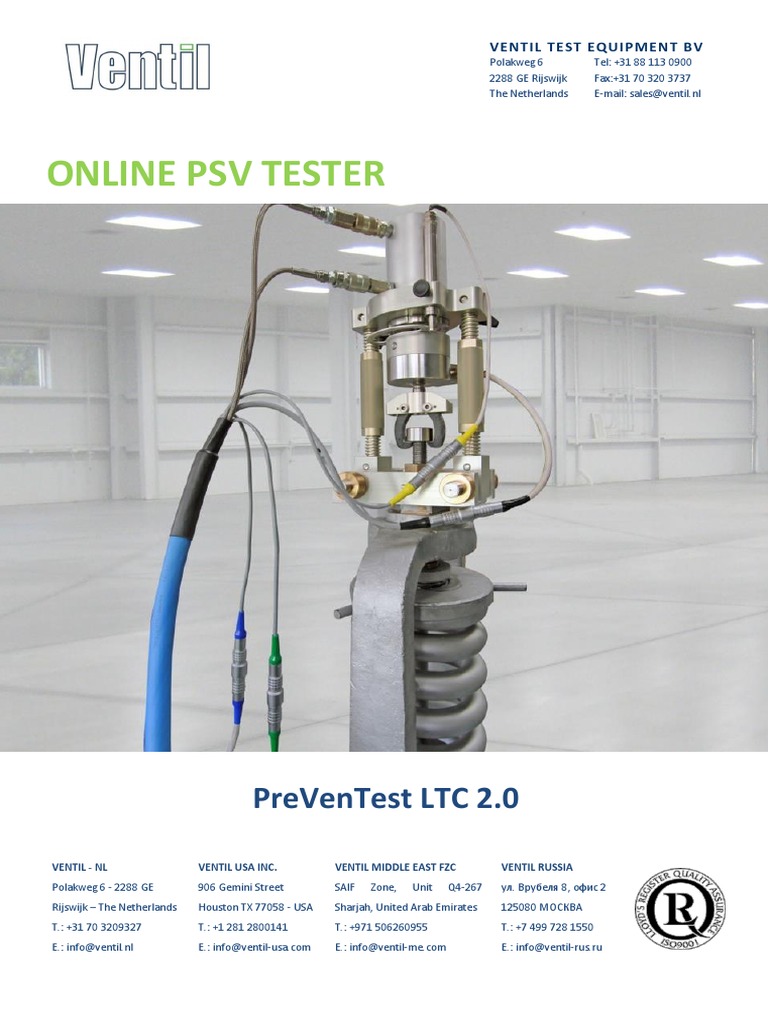 Online PSV Testing with PreVenTest | PDF | Laptop | Valve