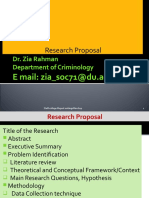 Research Proposal: E Mail: Zia - Soc71@du - Ac.bd
