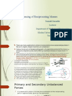 Balancing of Reciprocating and Rotating Masses